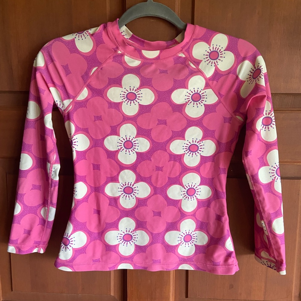Tea girls three piece swim suit. Bikini and rash guard size 12.